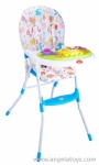 Baby Floded Dining Chair with fabric cover - purple and blue 2 colors