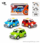 1:38 Mini Die Cast Car with open door, light and music