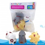 3 Pcs Dog Bath Toys with Sray Water
