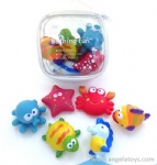 6 Pcs Sea Animals Bath Toys with Sray Water