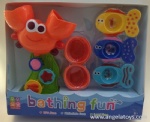 Bath Toys - Leaking Crab, 2pcs Cups, and 3pcs Leaking Fishes - 3 modes ASST
