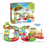 Insect Cartoon B/O Track Car with Light and Music - 1 pcs B/O car and 1 pcs free wheel car
