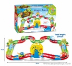 Insect Cartoon B/O Track Car with Light and Music - 1 pcs B/O car and 1 pcs free wheel car