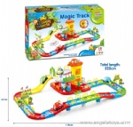 Insect Cartoon B/O Parking Lot - 1 pcs B/O car and 1 pcs free wheel car