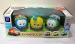 Cartoon Free Wheel Car 3 pcs - 2 models ASST